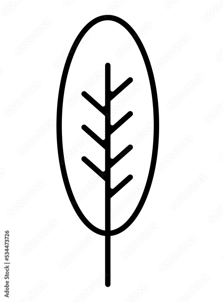 Outline Christmas decoration PNG with transparent background.