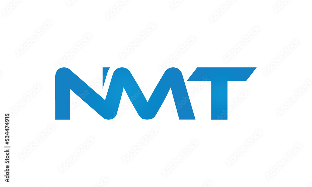 NMT monogram linked letters, creative typography logo icon NMT monogram linked letters, creative typography logo icon