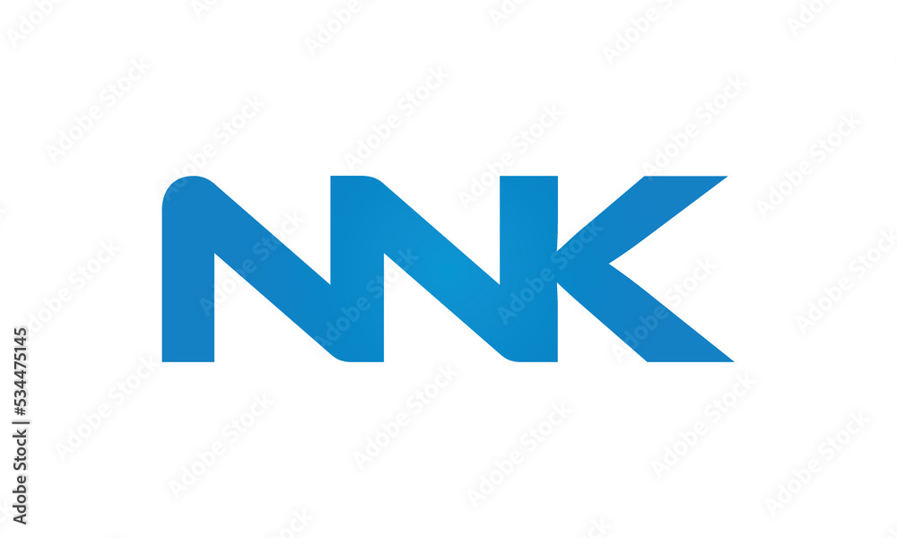 NNK monogram linked letters, creative typography logo icon NNK monogram linked letters, creative typography logo icon
