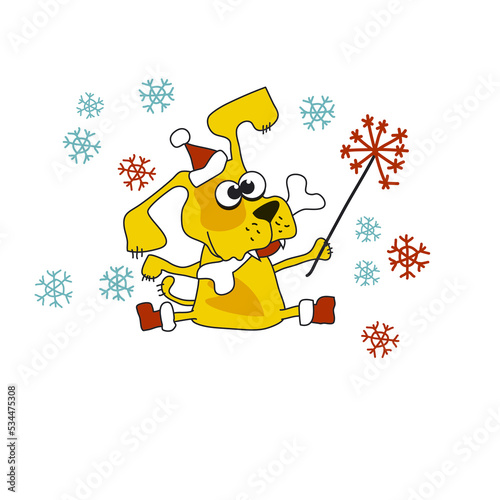 Cute Isolated cartoon Chris...