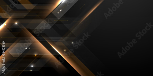 Abstract technology background design on black modern vector illustration