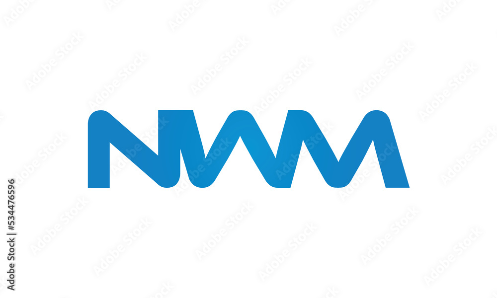 NWM monogram linked letters, creative typography logo icon NWM monogram linked letters, creative typography logo icon