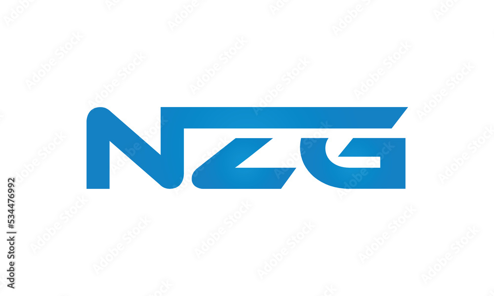 NZG monogram linked letters, creative typography logo icon NZG monogram linked letters, creative typography logo icon