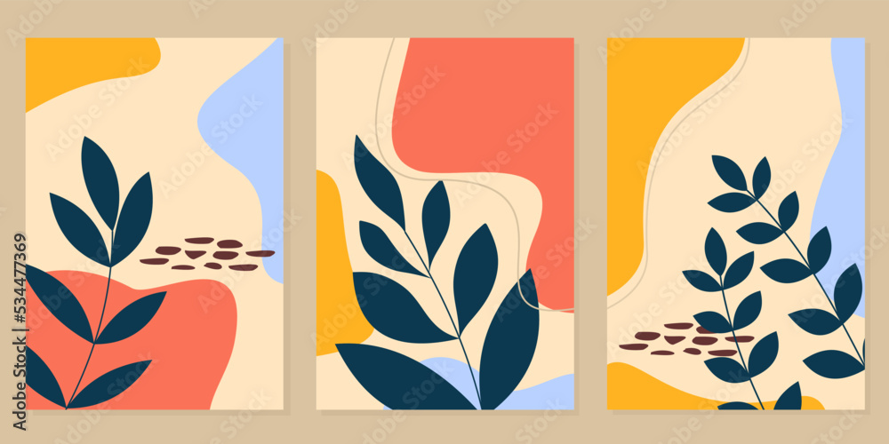Boho aesthetic abstract botanical wall art poster prints. Scandinavian design. Bohemian collage wall prints. Mid Century Modern design. Vector illustration Boho aesthetic abstract botanical wall art poster prints. Scandinavian design. Bohemian collage wall prints. Mid Century Modern design. Vector illustration