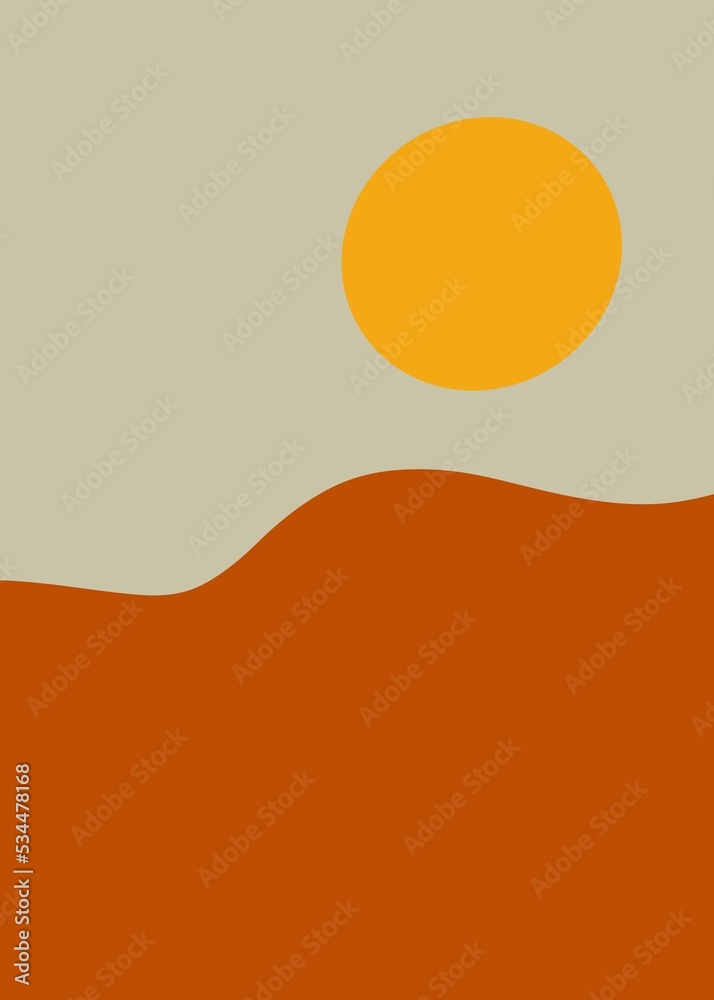 Minimalist Landscape Abstract Background