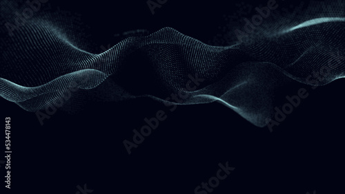 Digital colorful flowing particles wave background, dynamic futuristic flowing particles background, abstract dynamic mesh, Data visualization, cyberspace Big data technology, 3d rendering