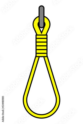 Ribbon thread for rhythmic gymnastics pictogram vector illustration.