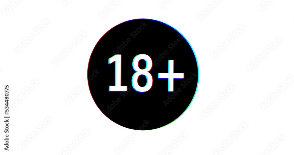 Under 18 sign warning symbol. Over 18 only censored. eighteen age older forbidden adult content Under 18 sign warning symbol. Over 18 only censored. eighteen age older forbidden adult content