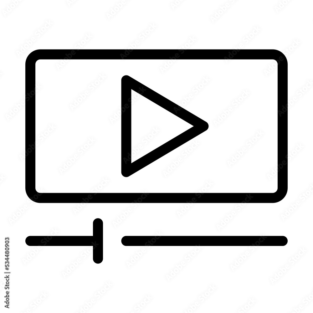play line icon illustration vector graphic play line icon illustration vector graphic