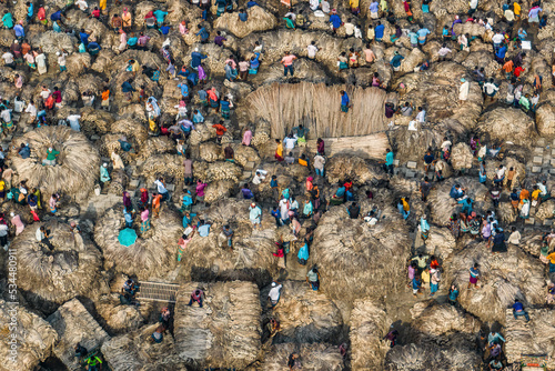 Wholesale jute market in Jamalpur, Bangladesh photo