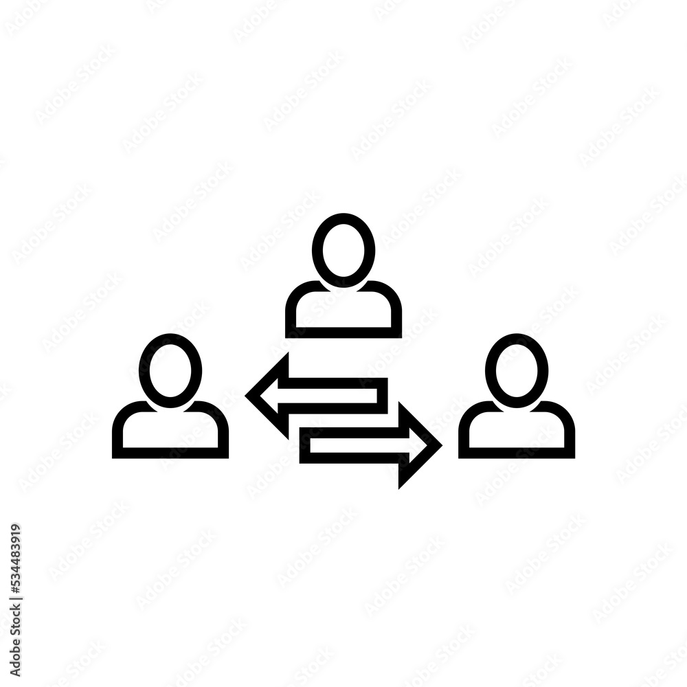 Broker or mediator line icon Broker or mediator line icon