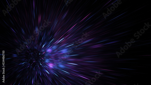 Abstract blue fireworks. Fantastic holiday background. Digital fractal art. 3d rendering.