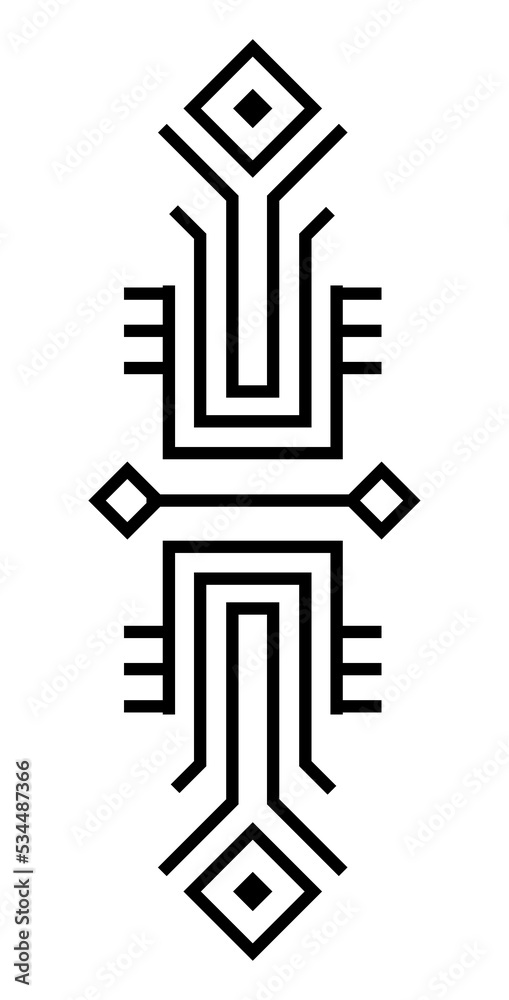 Ethic pattern with black lines. PNG with transparent background. Ethic pattern with black lines. PNG with transparent background.