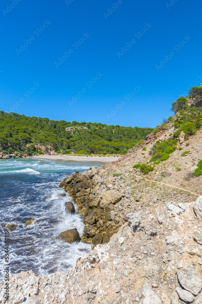 Des Bot Beach in Menorca, Spain,