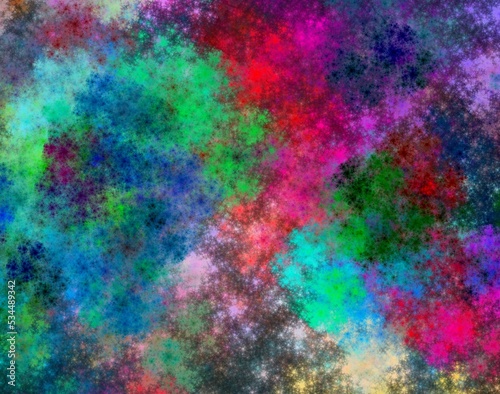 Abstract fractal graphics. Design element. Multicolor © julia_faranchuk
