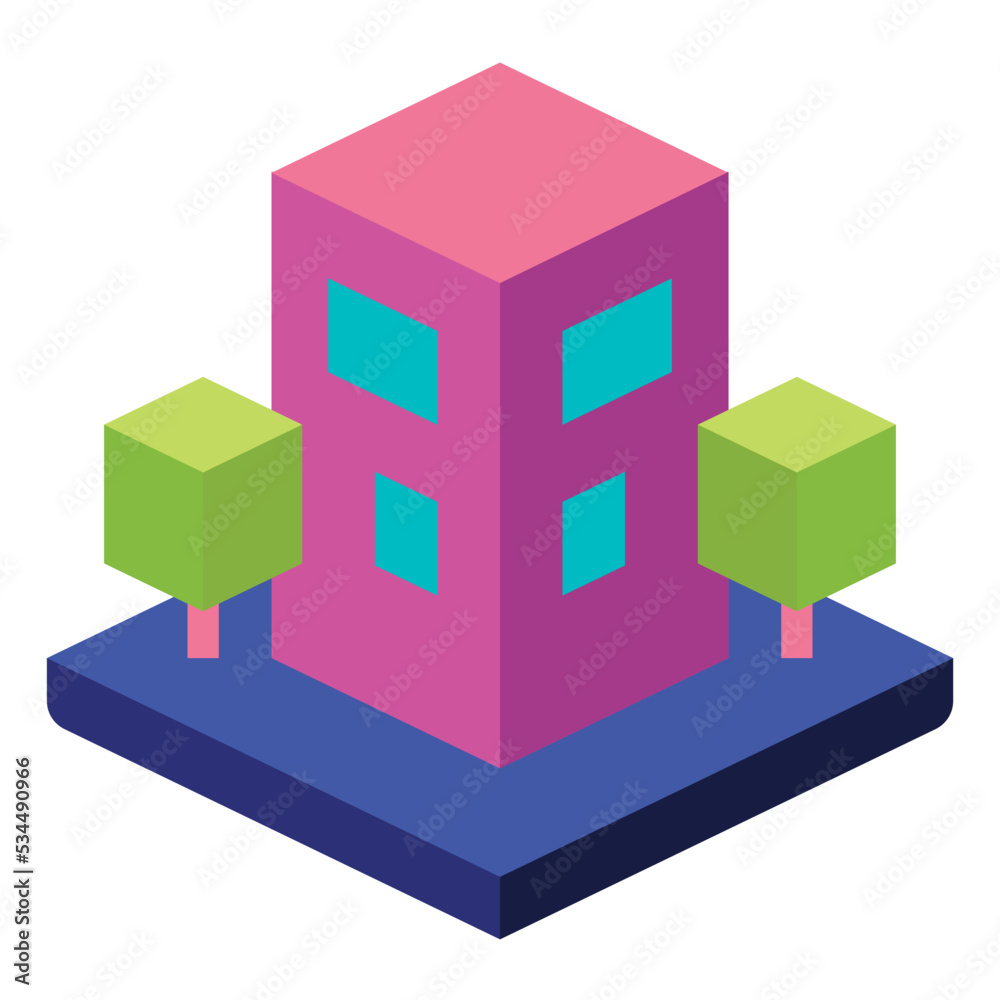 Obraz premium Building flat icon