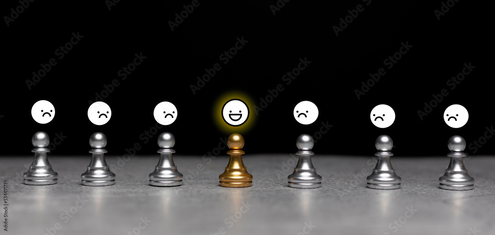 Concept A person who has a personality that stands out from the others in the line. Concept A person who has a personality that stands out from the others in the line.