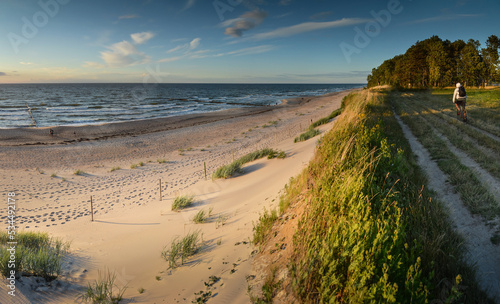 Paragliders Cliff at Baltic Sea, Trzesacz, Poland photo