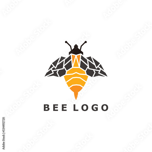 Bee logo icon vector image