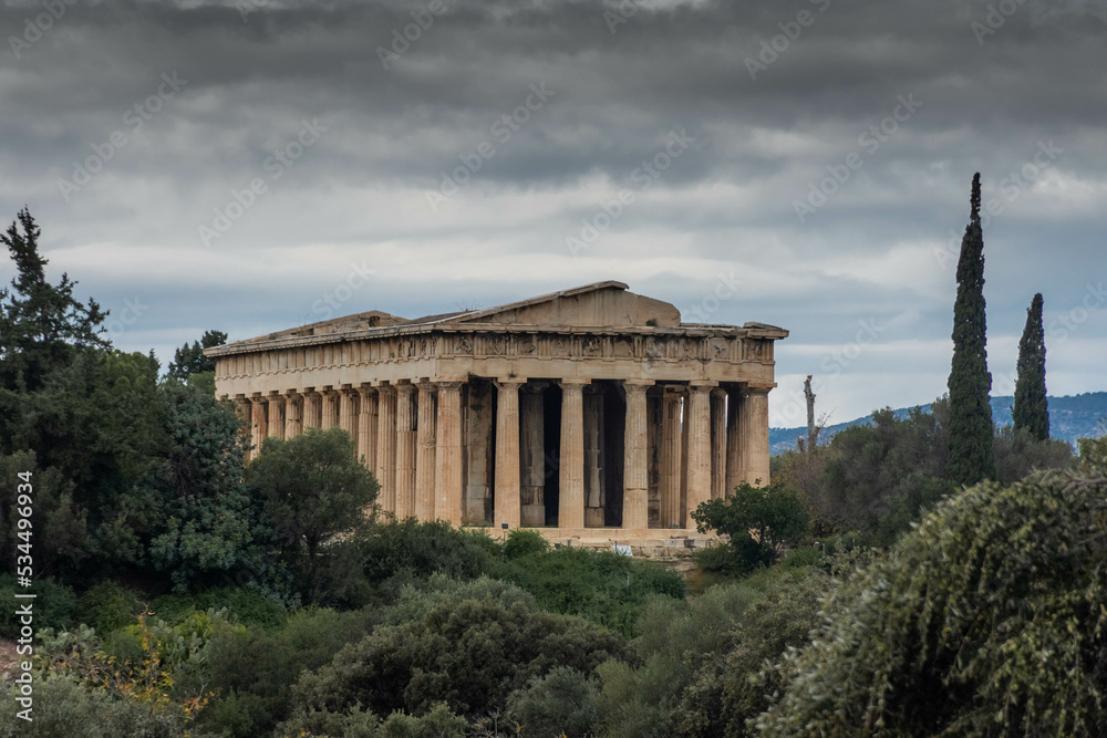 Temple of Hephestus in the Agora, Athens Greece