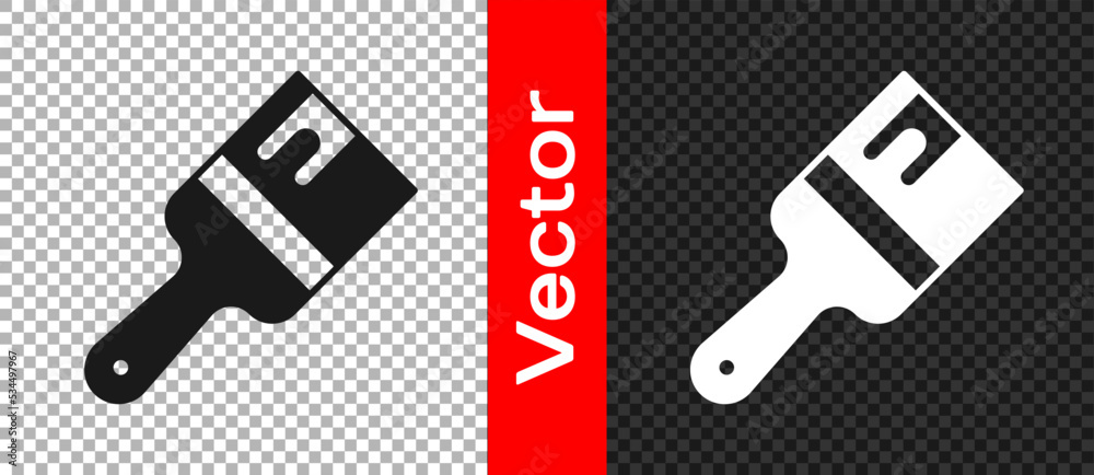 Black Paint brush icon isolated on transparent background. Vector Black Paint brush icon isolated on transparent background. Vector