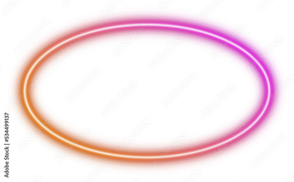 Oval Neon Border Oval Neon Border