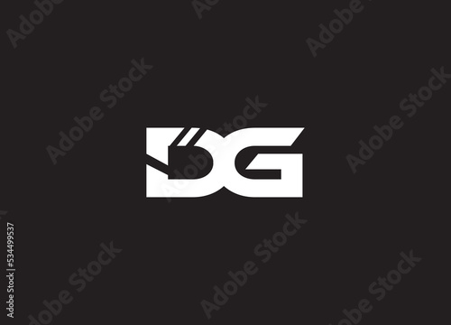 DG logo initial letter design template vector photo