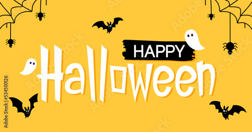 Happy halloween design. background, vector illustration. Happy halloween banner.