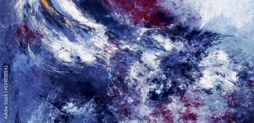 Wallpaper Mural Blue painting background. Abstract cold texture. Modern pattern. Fractal artwork for creative graphic design Torontodigital.ca