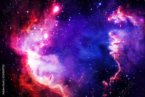 Fototapeta Naklejka Na Ścianę i Meble -  Bright blue space nebula. Elements of this image furnished by NASA