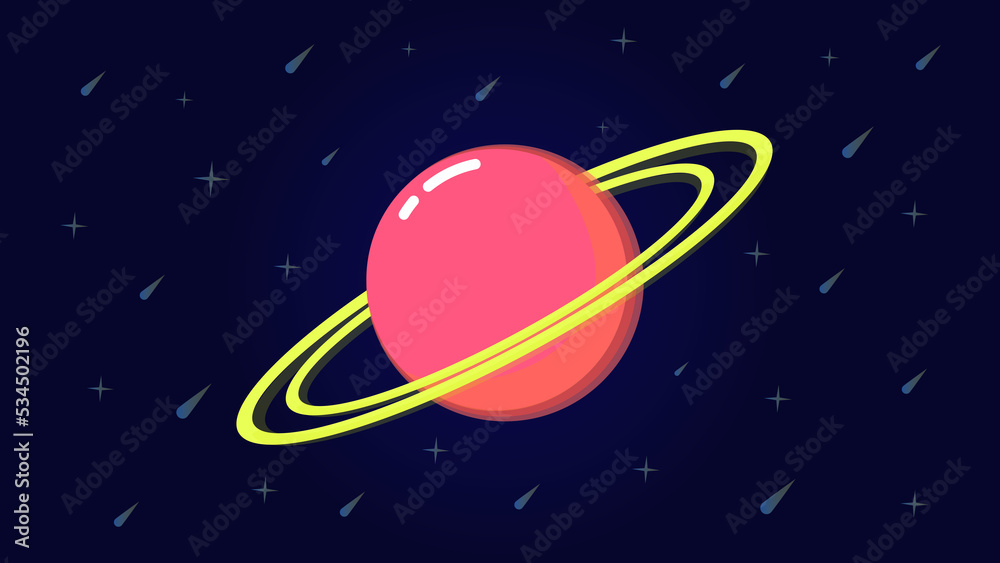 Colorful planet with dark background Colorful planet with dark background