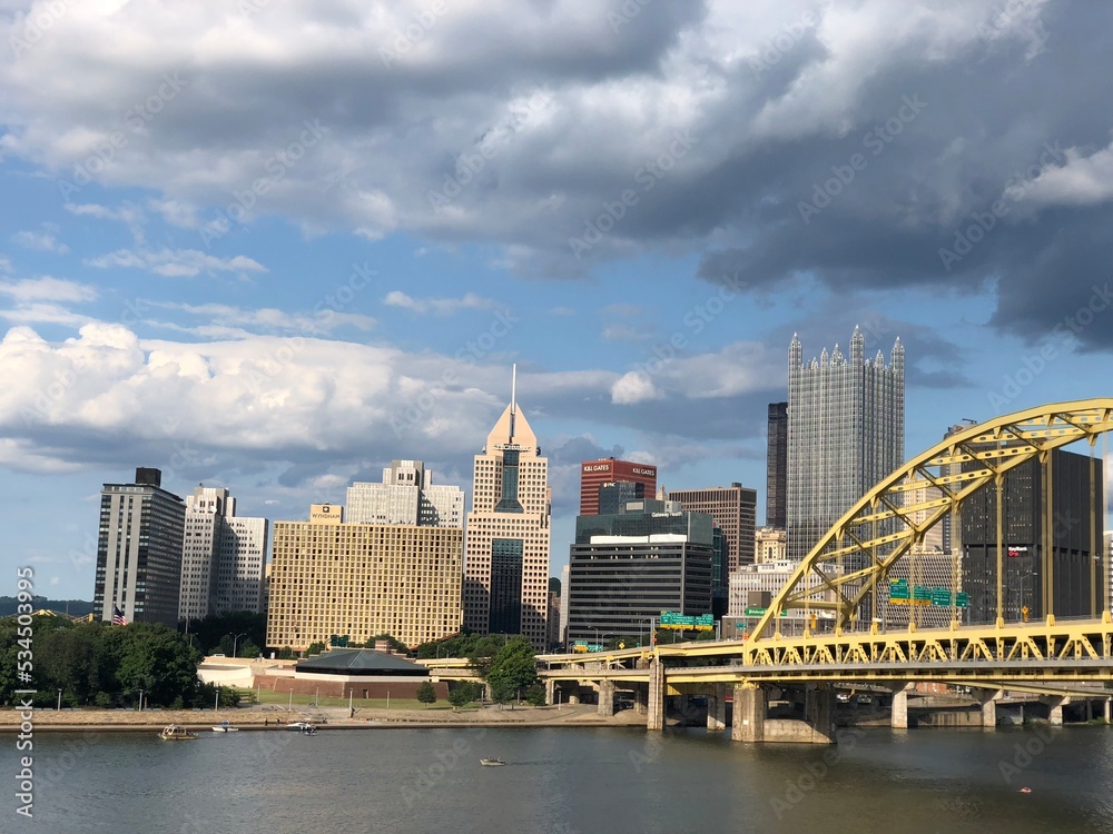 bridge over the river Pittsburgh Pennsylvania US