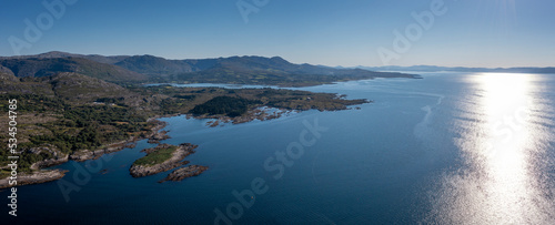 panorama landscape of Bantry Bay in western Ireland
