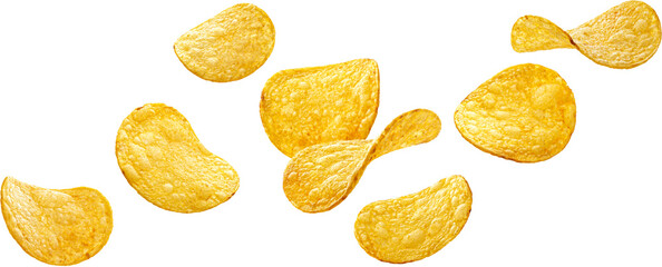 Ingelijste posters Bibliotheek Natural potato chips isolated   © xamtiw