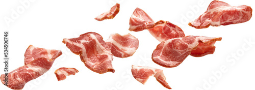 Sliced bacon isolated photo