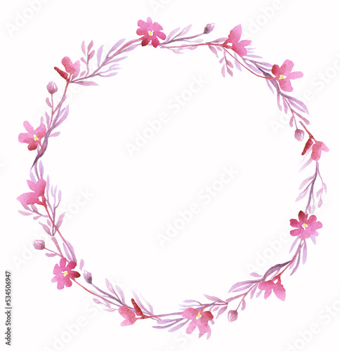 Pink flower wreath
