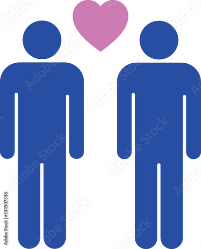 トイレマーク　男同士　同性愛　ゲイ　ホモ　ピクトグラムのイラスト素材