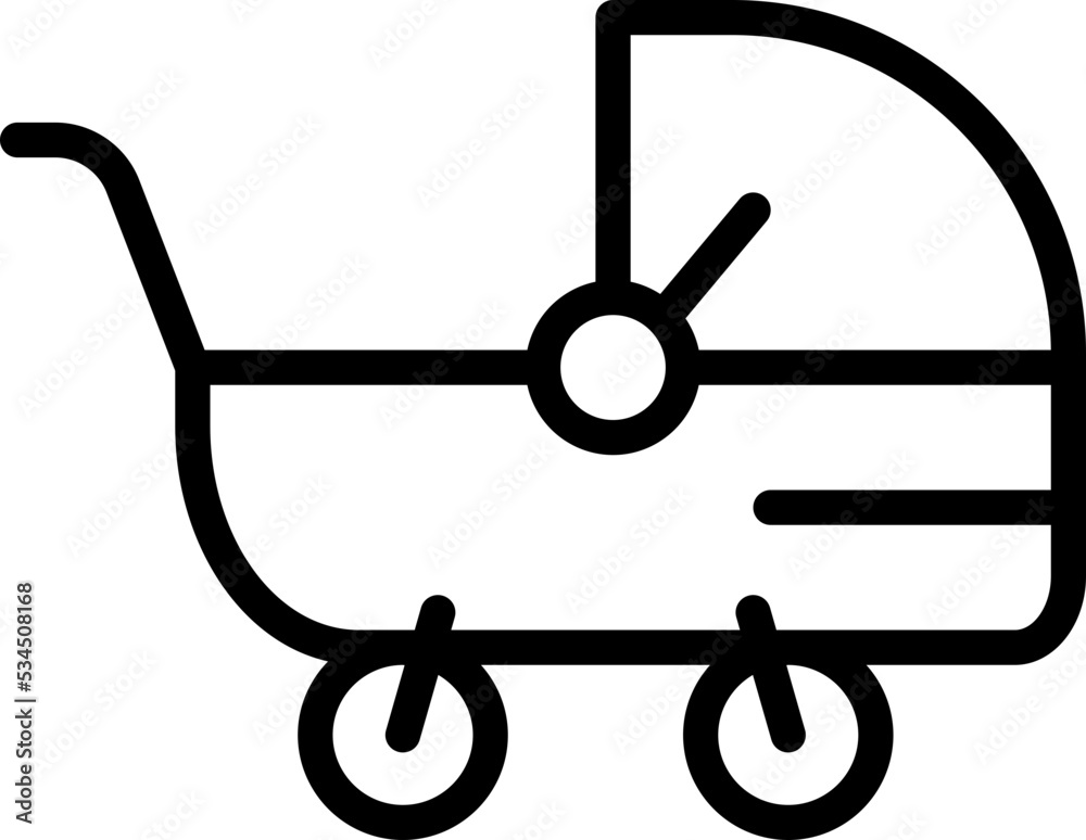 Stroller outline icon Stroller outline icon