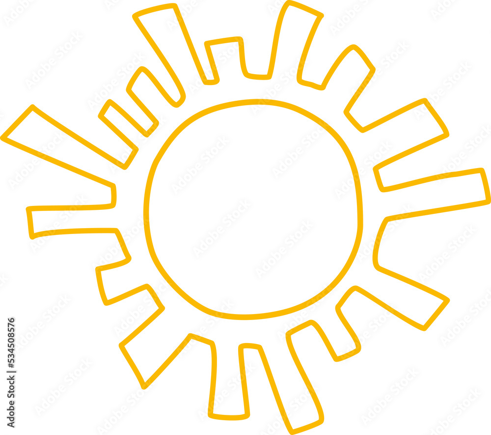 Hand drawn sun