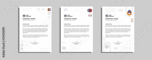 modern corporate letterhead template design