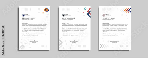 modern corporate letterhead template design