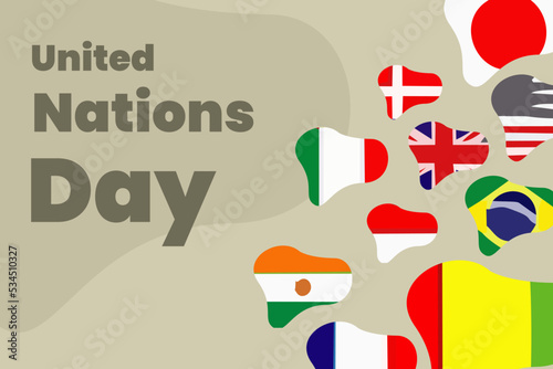 Illustration vector graphic of united nations day. Good for poster or banner.