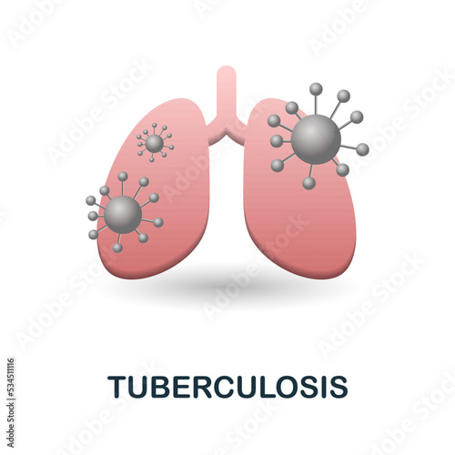 Tuberculosis icon. 3d illustration from deseases collection. Creative Tuberculosis 3d icon for web design, templates, infographics and more
