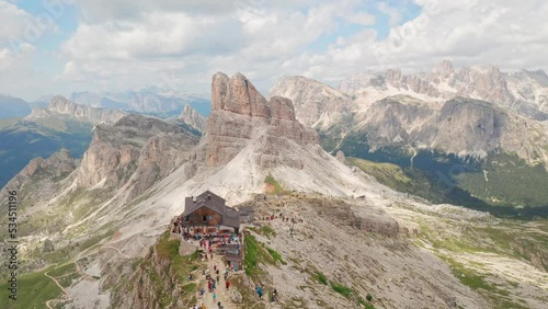 Rifugio Nuvolau, Cinque Torri, Cortina, Dolomiti, Italia
