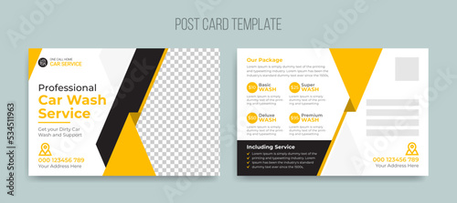 Car  Wash Postcard Template