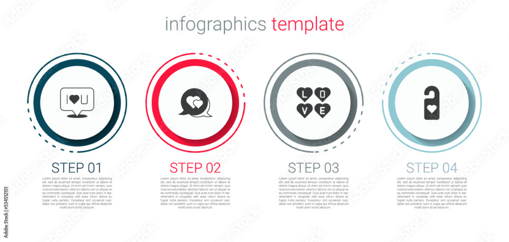 Set Speech bubble text I love you, Heart in speech, Love and Please do not disturb with heart. Business infographic template. Vector Set Speech bubble text I love you, Heart in speech, Love and Please do not disturb with heart. Business infographic template. Vector