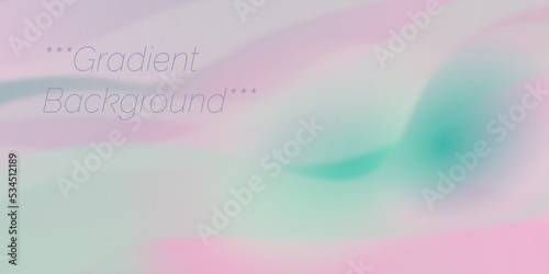 Fondo banner degradado con desenfoque en colores  verdes y rosas formando ondas. Fondo retro abstracto elegante. Vector gradiente fluido