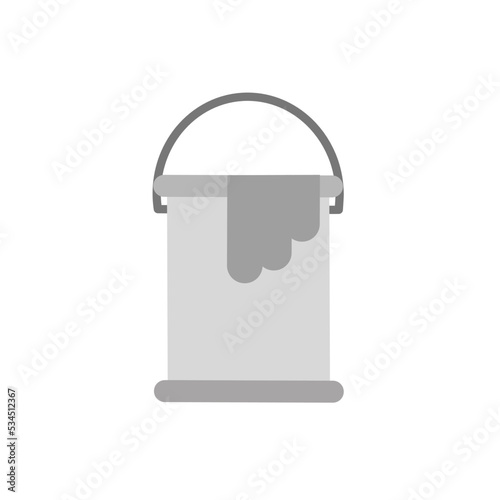  Basket icon on white background, vector illustration in flat cartoon design.