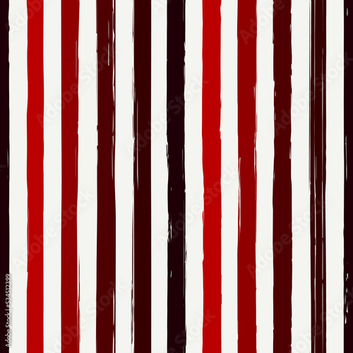 Brush strokes seamless pattern. Freehand vertical stripes print. Ink lines background. Grunge simple geometric design