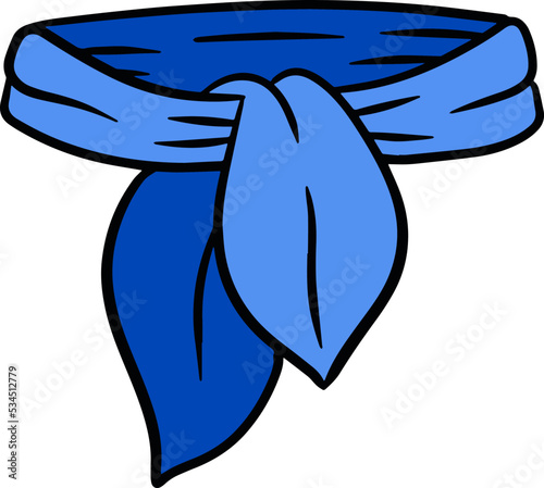 Scarf. Item of women clothing for the neck. Cartoon illustration